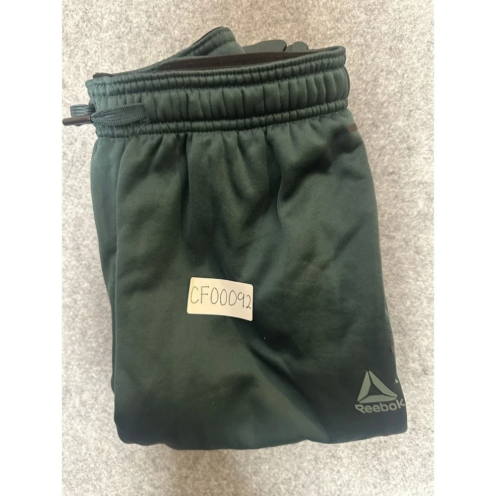 Reebok Performance Joggers Youth Large 10/12 Green Polyester Sweatpants